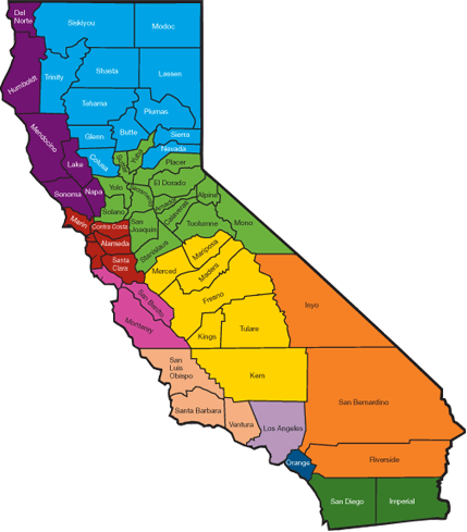 California State Nutrition Agency Map